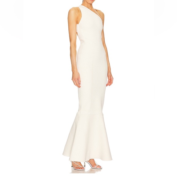 Dodiee Reinforce One Shoulder Dress in Cream - Size S - Picture 2 of 5